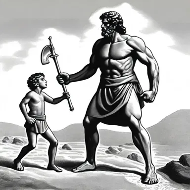 In the Bible, the story of David and Goliath is a prime example of a struggle between good and evil.