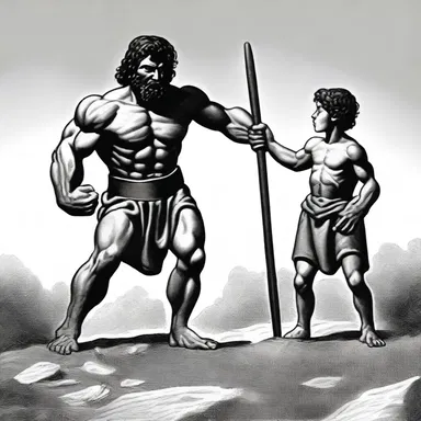 In the Bible, the story of David and Goliath is a prime example of a struggle between good and evil.
