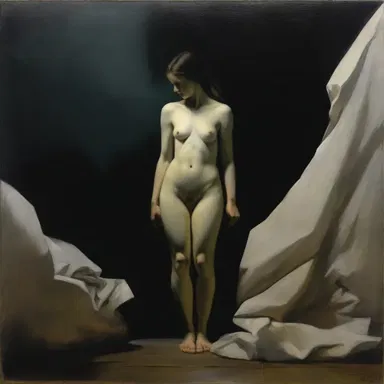 The artist portrayed the struggle between light and darkness through contrasting colors in the painting.