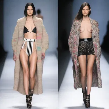 The designer struggled to create a unique and trendy outfit for the fashion show.