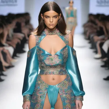 The designer struggled to create a unique and trendy outfit for the fashion show.