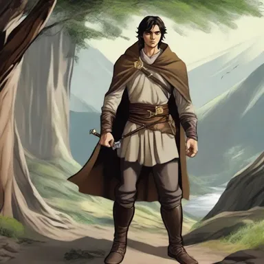The protagonist in the fantasy novel struggles to overcome various challenges on his quest.