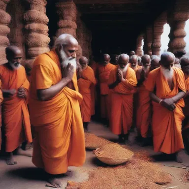 The devotee struggled to resist temptation and maintain their faith during a time of crisis.