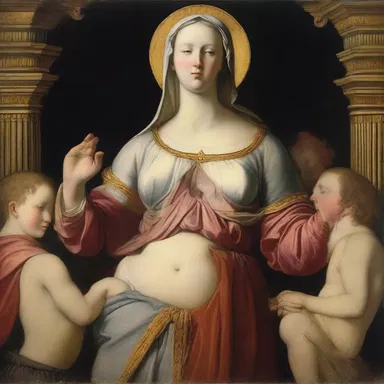 The sacrilegious act depicted in the religious painting turned her stomach.