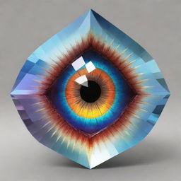 Front view of a fantasy dragon eye-shaped chatoyant crystal prism rendered as a detailed PNG cutout.