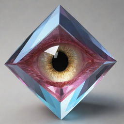 Front view of a fantasy dragon eye-shaped chatoyant crystal prism rendered as a detailed PNG cutout.