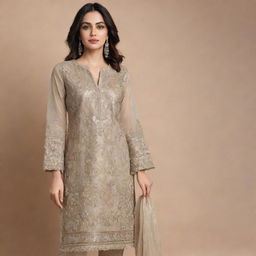 A beautifully designed piece of clothing for an anniversary celebration, embellished with intricate details and embodying sophistication and elegance.