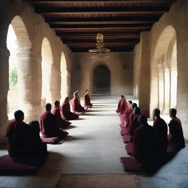 The monastery had a regimented daily schedule that included prayers, meditation, and communal meals.