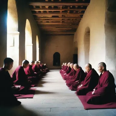 The monastery had a regimented daily schedule that included prayers, meditation, and communal meals.