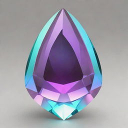 Front view of a fantasy cat eye-shaped chatoyant crystal prism rendered as a detailed PNG cutout.