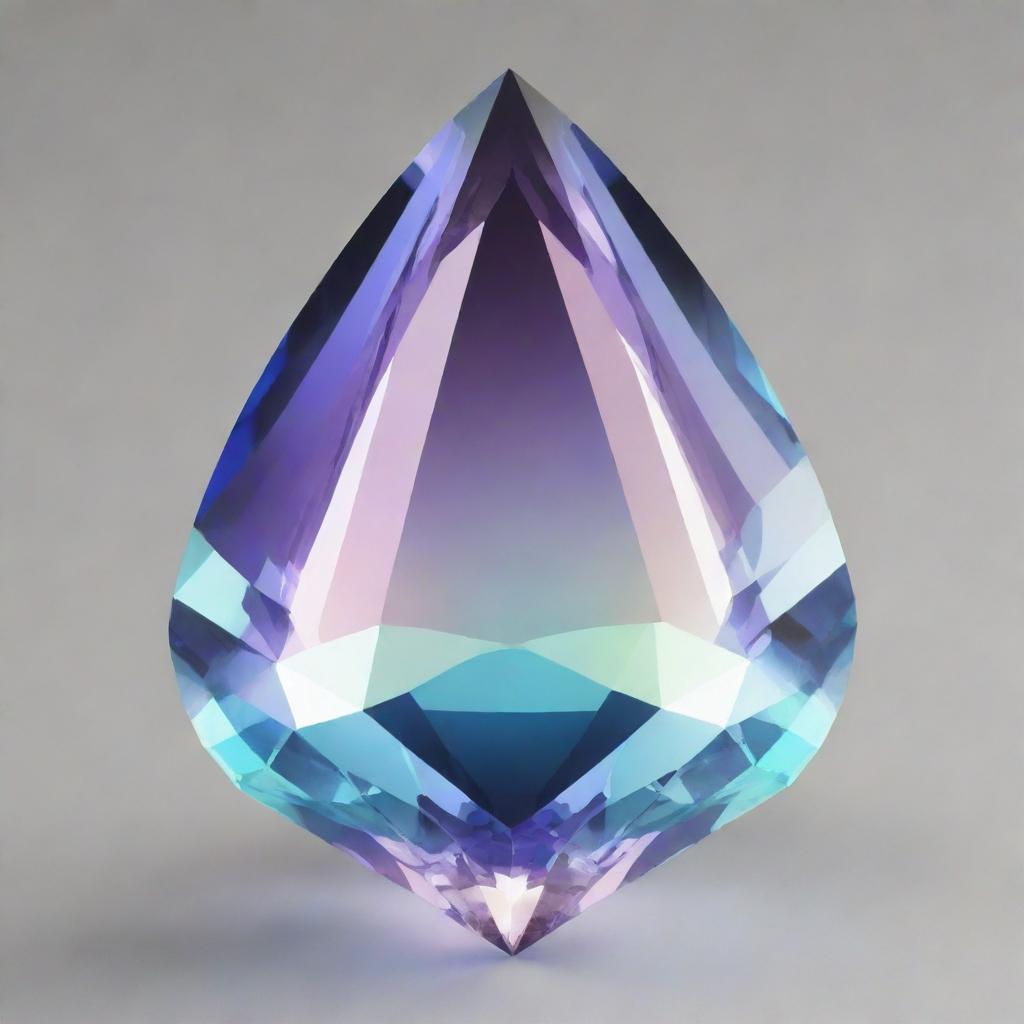 Front view of a fantasy cat eye-shaped chatoyant crystal prism rendered as a detailed PNG cutout.