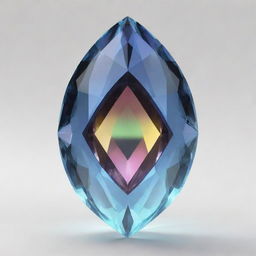 Front view of a fantasy cat eye-shaped chatoyant crystal prism rendered as a detailed PNG cutout.