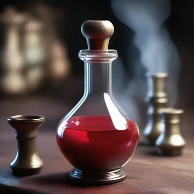 The magical powers of the potion enhanced the strength of the character in the mythological story.