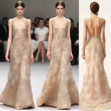 The designer added intricate embroidery to the dress to enhance its elegance.