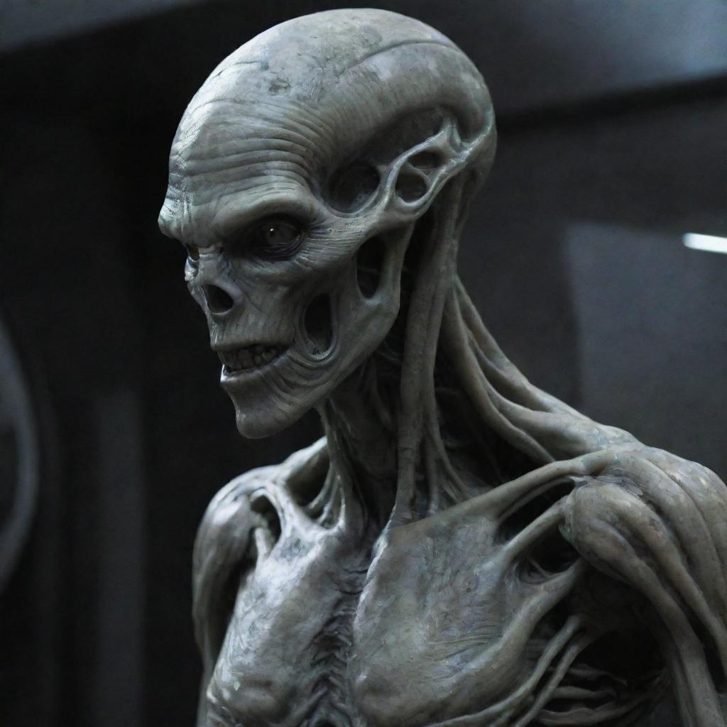 Generate a detailed and impressive image of a Prometheus Engineer, the advanced alien species from Ridley Scott's 'Prometheus' film.