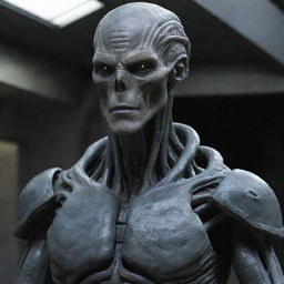 Create a detailed image of a Prometheus Engineer, inspired by the advanced alien species as envisioned by Ridley Scott in his 'Prometheus' film.