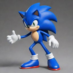 Create a detailed image of Sonic the Hedgehog, the iconic blue speedster of the Sega universe.