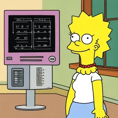 In the animated show 'The Simpsons,' the character Lisa Simpson learns about integral calculus while attending school.