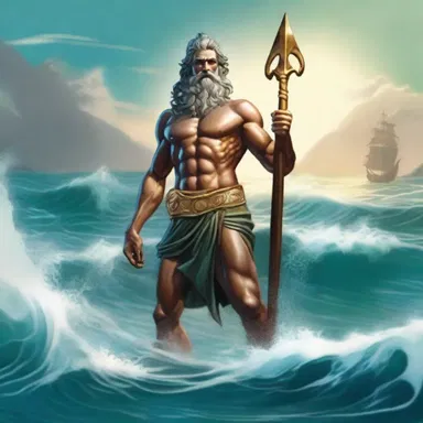 According to ancient Greek mythology, the sea god Poseidon was known for his mastery of steerage, guiding countless ships with his trident.