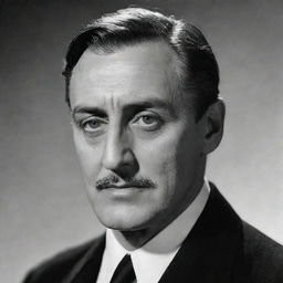 Portrait of American actor John Barrymore in his prime, with expressive eyes and a distinctly theatrical pose.