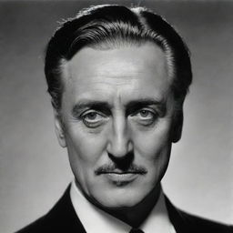 A detailed, realistic portrait of the esteemed actor John Barrymore, capturing his classic Hollywood charm and his expressive, theatrical character.