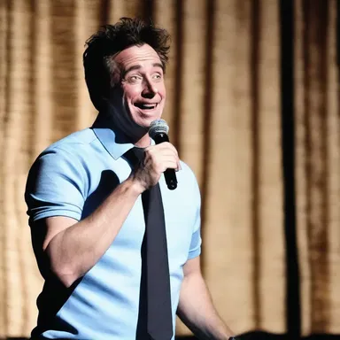 The comedian used misgiving as the punchline of his joke, making the audience burst into laughter.