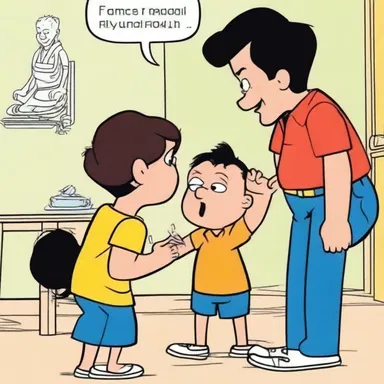 While watching the cartoon, he had a misgiving about the violent scenes and their impact on children.