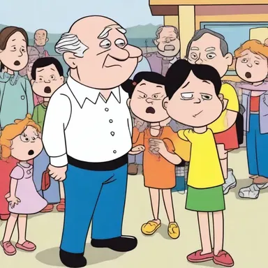 While watching the cartoon, he had a misgiving about the violent scenes and their impact on children.