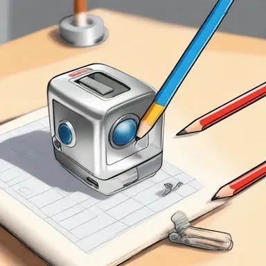 In the science fiction novel, the characters use a high-tech pencil sharpener to create perfectly sharpened pencils with just a touch of a button.