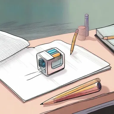 In the science fiction novel, the characters use a high-tech pencil sharpener to create perfectly sharpened pencils with just a touch of a button.