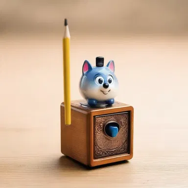 In the magical world of the fantasy story, the pencil sharpener is enchanted and can sharpen pencils to any desired length or shape with a single wave of a wand.