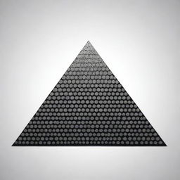 A vector art representation of a singular pyramid built entirely from dots