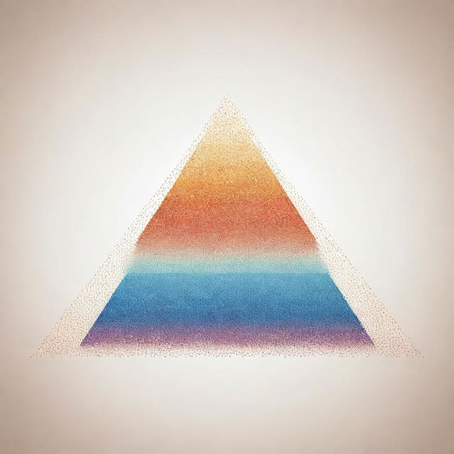 A vector art representation of a singular pyramid built entirely from dots