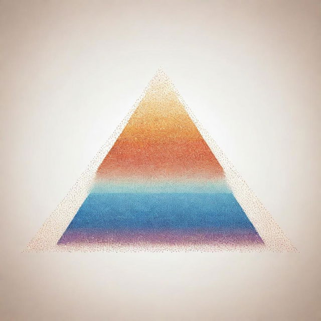 A vector art representation of a singular pyramid built entirely from dots