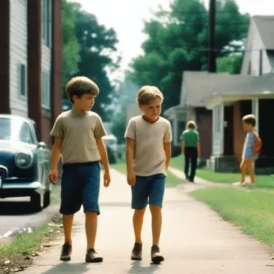 The movie portrayed the innocence of children growing up in a small town.
