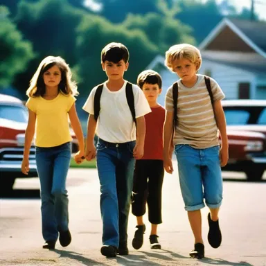 The movie portrayed the innocence of children growing up in a small town.