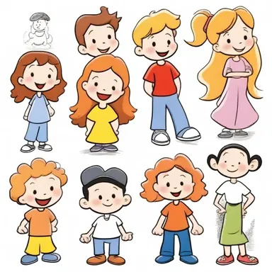 The cartoon characters often represent innocence and joy.