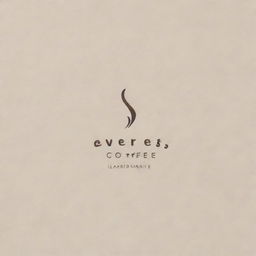 Create a minimalist wordmark for a café named 'Everest Coffee'. Focus only on the typography and the simplicity of the design.