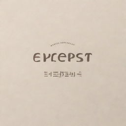 Create a minimalist wordmark for a café named 'Everest Coffee'. Focus only on the typography and the simplicity of the design.