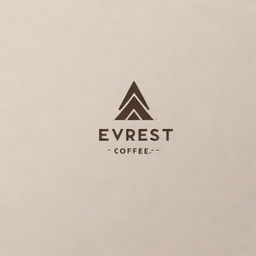 Create a minimalist wordmark for a café named 'Everest Coffee'. Focus only on the typography and the simplicity of the design.