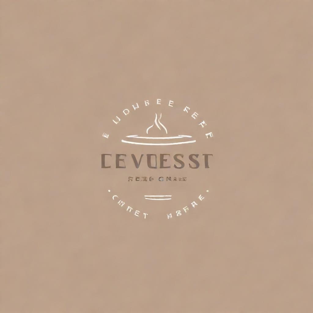 Design a simple, minimalist wordmark for a cafe, 'Everest Coffee', emphasizing clean lines and modern typeface.