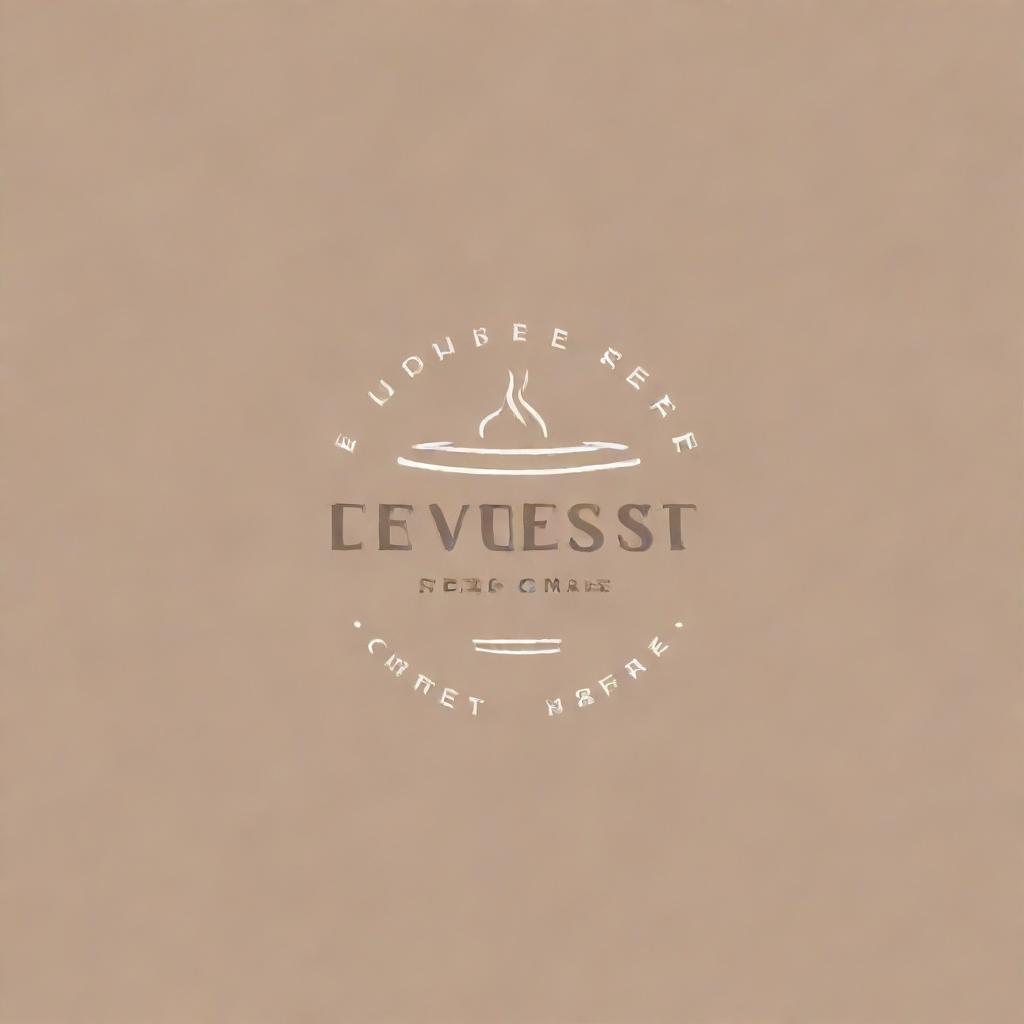 Design a simple, minimalist wordmark for a cafe, 'Everest Coffee', emphasizing clean lines and modern typeface.