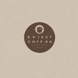 Design a simple, minimalist wordmark for a cafe, 'Everest Coffee', emphasizing clean lines and modern typeface.