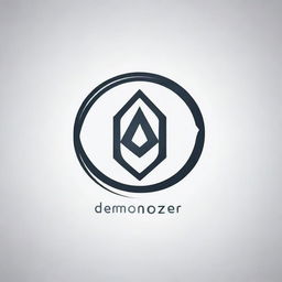 Create a professional and creative logo for a brand named 'Dermonzer'. The design must be unique, sleek, and represent the brand's values in an abstract form.