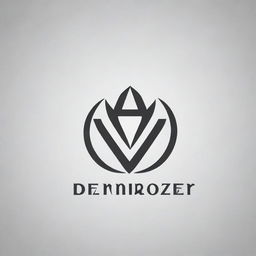 Create a professional and creative logo for a brand named 'Dermonzer'. The design must be unique, sleek, and represent the brand's values in an abstract form.