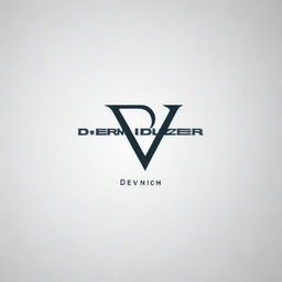 Create a professional and creative logo for a brand named 'Dermonzer'. The design must be unique, sleek, and represent the brand's values in an abstract form.