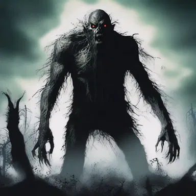 The horror novel depicted an unhuman monster that haunted the main character's dreams.
