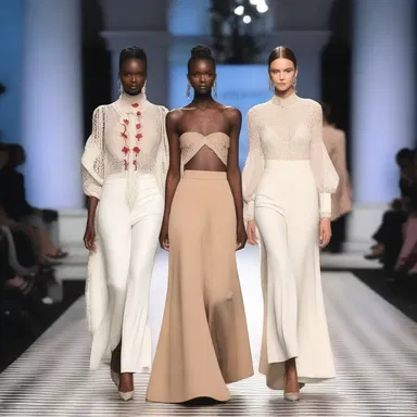 The fashion show displayed a collection inspired by conservatism, with elegant and timeless designs that upheld the preservation of traditional aesthetics.