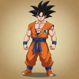 An interpretation of Goku from Dragon Ball Z, styled with Brazilian cultural clothing and flair.