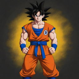 An interpretation of Goku from Dragon Ball Z, styled with Brazilian cultural clothing and flair.